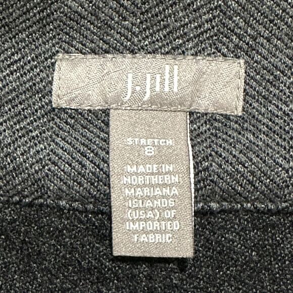J. Jill Dress Pants Women 8 Gray Stretch Knit Pockets Bootcut Belt Loops Y2K i71 - Picture 7 of 15